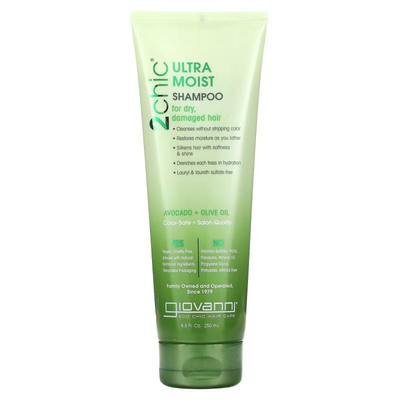 Hydratačný šampón pre poškodené vlasy, Giovanni 2chic® Repairing Avocado Shampoo,  250ml