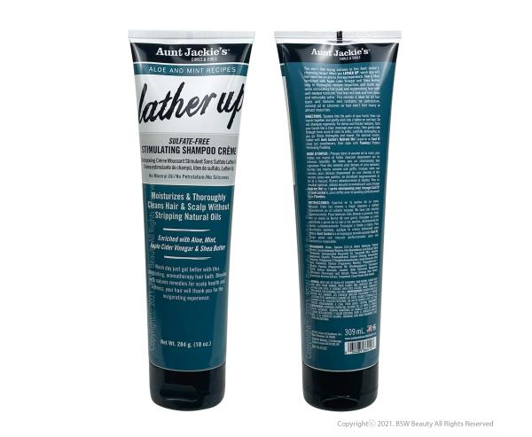 Stimulačný šampón s aloe a mätou, Lather up, Aunt Jakie's , 309 ml